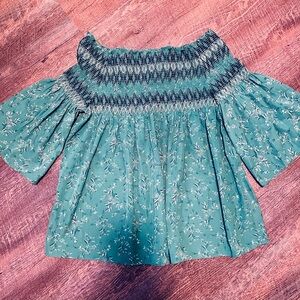 Off the shoulder floral blouse